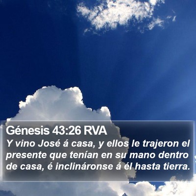 Génesis 43:26 RVA Bible Verse Image
