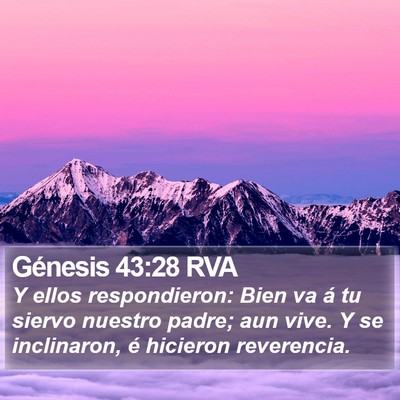 Génesis 43:28 RVA Bible Verse Image