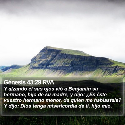 Génesis 43:29 RVA Bible Verse Image