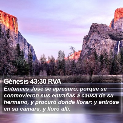 Génesis 43:30 RVA Bible Verse Image