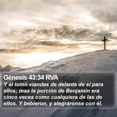 Génesis 43:34 RVA Bible Verse Image