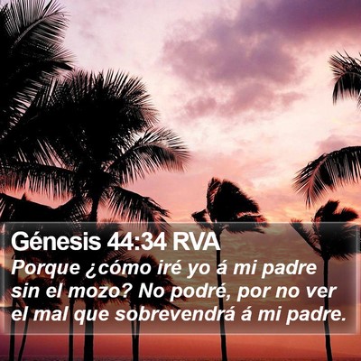 Génesis 44:34 RVA Bible Verse Image