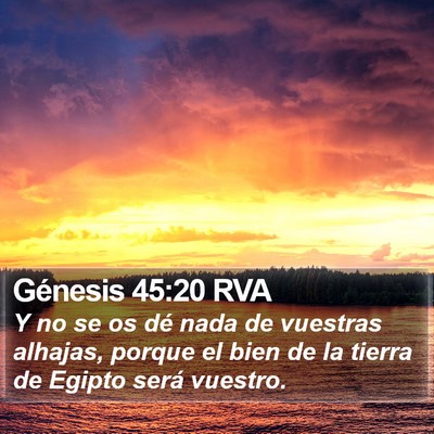 Génesis 45:20 RVA Bible Verse Image