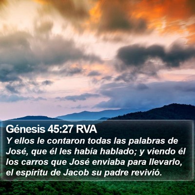 Génesis 45:27 RVA Bible Verse Image