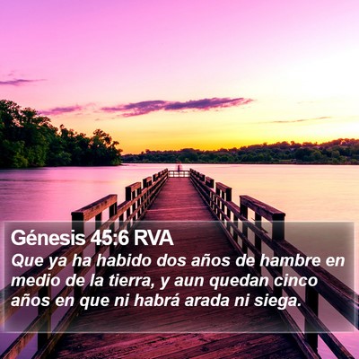 Génesis 45:6 RVA Bible Verse Image