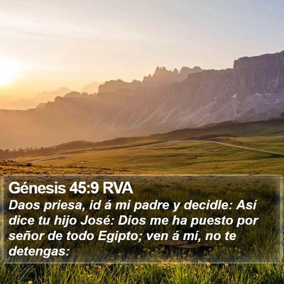 Génesis 45:9 RVA Bible Verse Image