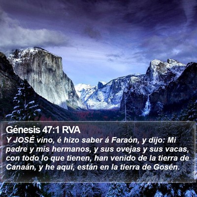 Génesis 47:1 RVA Bible Verse Image