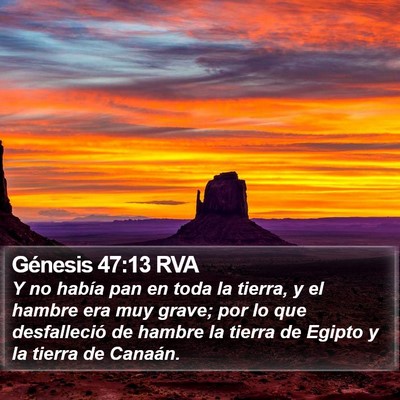 Génesis 47:13 RVA Bible Verse Image