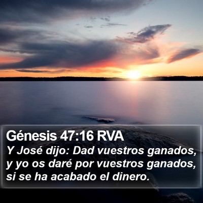 Génesis 47:16 RVA Bible Verse Image