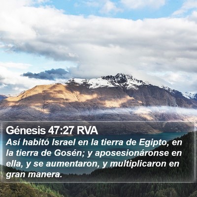 Génesis 47:27 RVA Bible Verse Image
