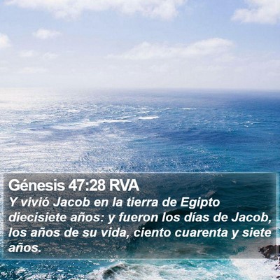 Génesis 47:28 RVA Bible Verse Image