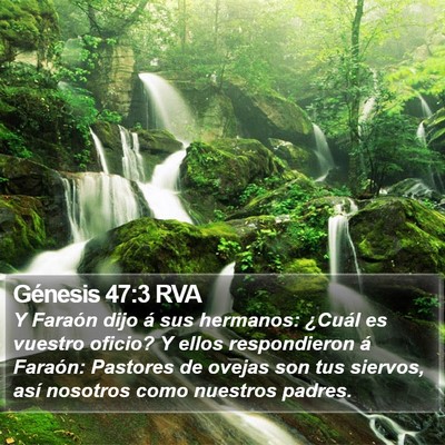 Génesis 47:3 RVA Bible Verse Image