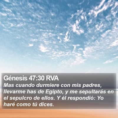 Génesis 47:30 RVA Bible Verse Image