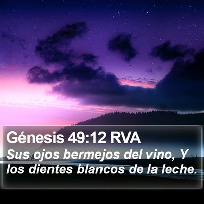 Génesis 49:12 RVA Bible Verse Image