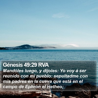 Génesis 49:29 RVA Bible Verse Image