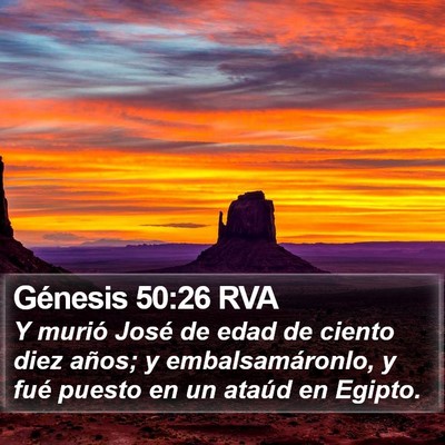 Génesis 50:26 RVA Bible Verse Image