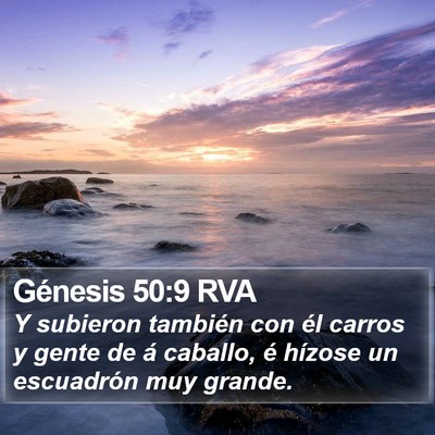 Génesis 50:9 RVA Bible Verse Image