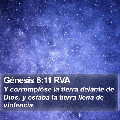 Génesis 6:11 RVA Bible Verse Image