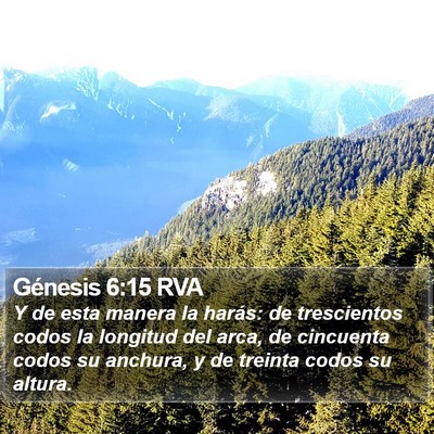 Génesis 6:15 RVA Bible Verse Image