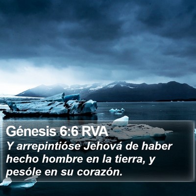 Génesis 6:6 RVA Bible Verse Image