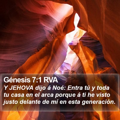 Génesis 7:1 RVA Bible Verse Image