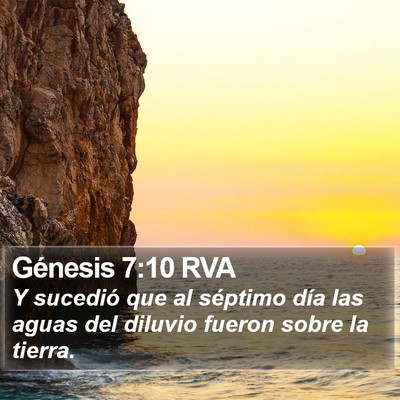 Génesis 7:10 RVA Bible Verse Image