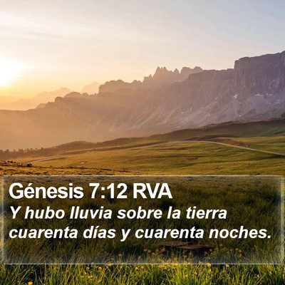 Génesis 7:12 RVA Bible Verse Image