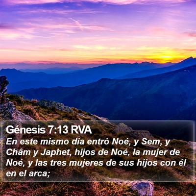 Génesis 7:13 RVA Bible Verse Image