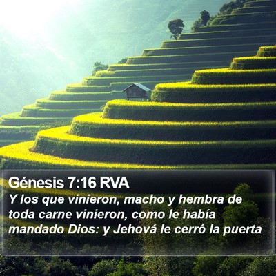 Génesis 7:16 RVA Bible Verse Image