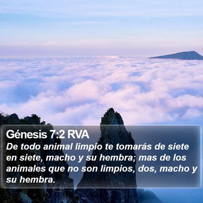 Génesis 7:2 RVA Bible Verse Image