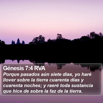 Génesis 7:4 RVA Bible Verse Image