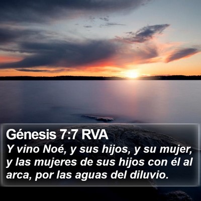 Génesis 7:7 RVA Bible Verse Image