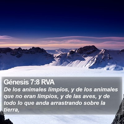 Génesis 7:8 RVA Bible Verse Image
