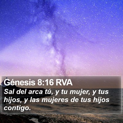 Génesis 8:16 RVA Bible Verse Image