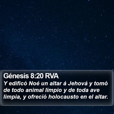 Génesis 8:20 RVA Bible Verse Image