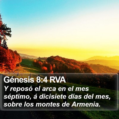 Génesis 8:4 RVA Bible Verse Image