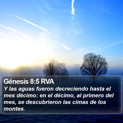 Génesis 8:5 RVA Bible Verse Image