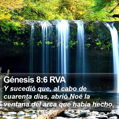 Génesis 8:6 RVA Bible Verse Image
