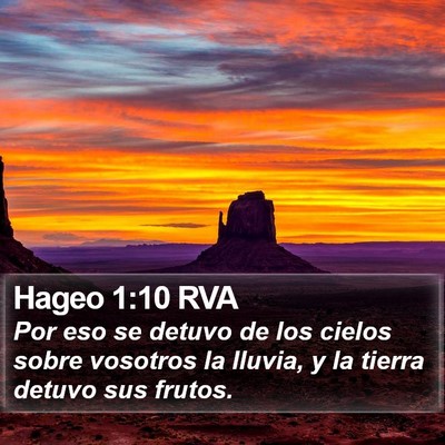 Hageo 1:10 RVA Bible Verse Image