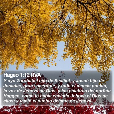 Hageo 1:12 RVA Bible Verse Image