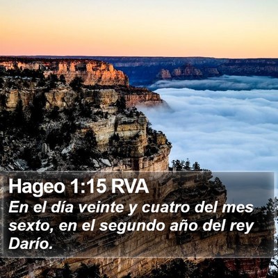 Hageo 1:15 RVA Bible Verse Image