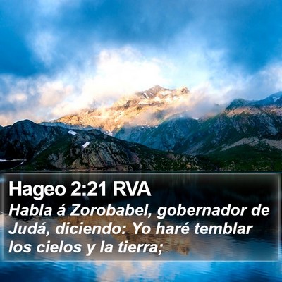 Hageo 2:21 RVA Bible Verse Image