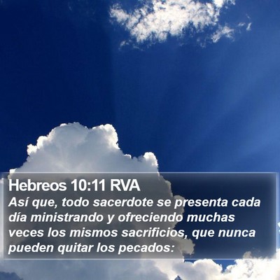 Hebreos 10:11 RVA Bible Verse Image