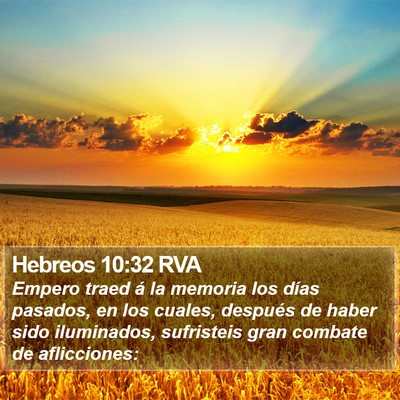 Hebreos 10:32 RVA Bible Verse Image