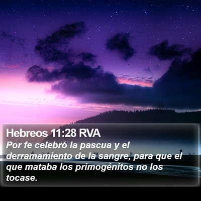 Hebreos 11:28 RVA Bible Verse Image