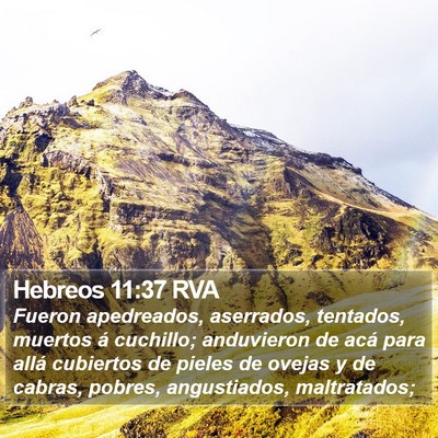 Hebreos 11:37 RVA Bible Verse Image