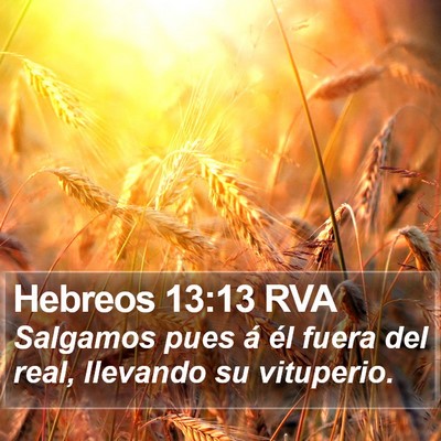 Hebreos 13:13 RVA Bible Verse Image
