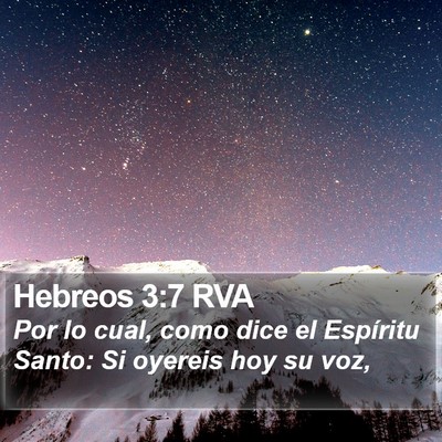 Hebreos 3:7 RVA Bible Verse Image