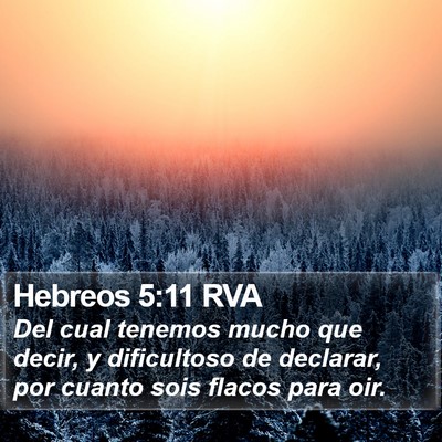 Hebreos 5:11 RVA Bible Verse Image