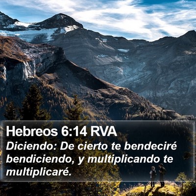 Hebreos 6:14 RVA Bible Verse Image